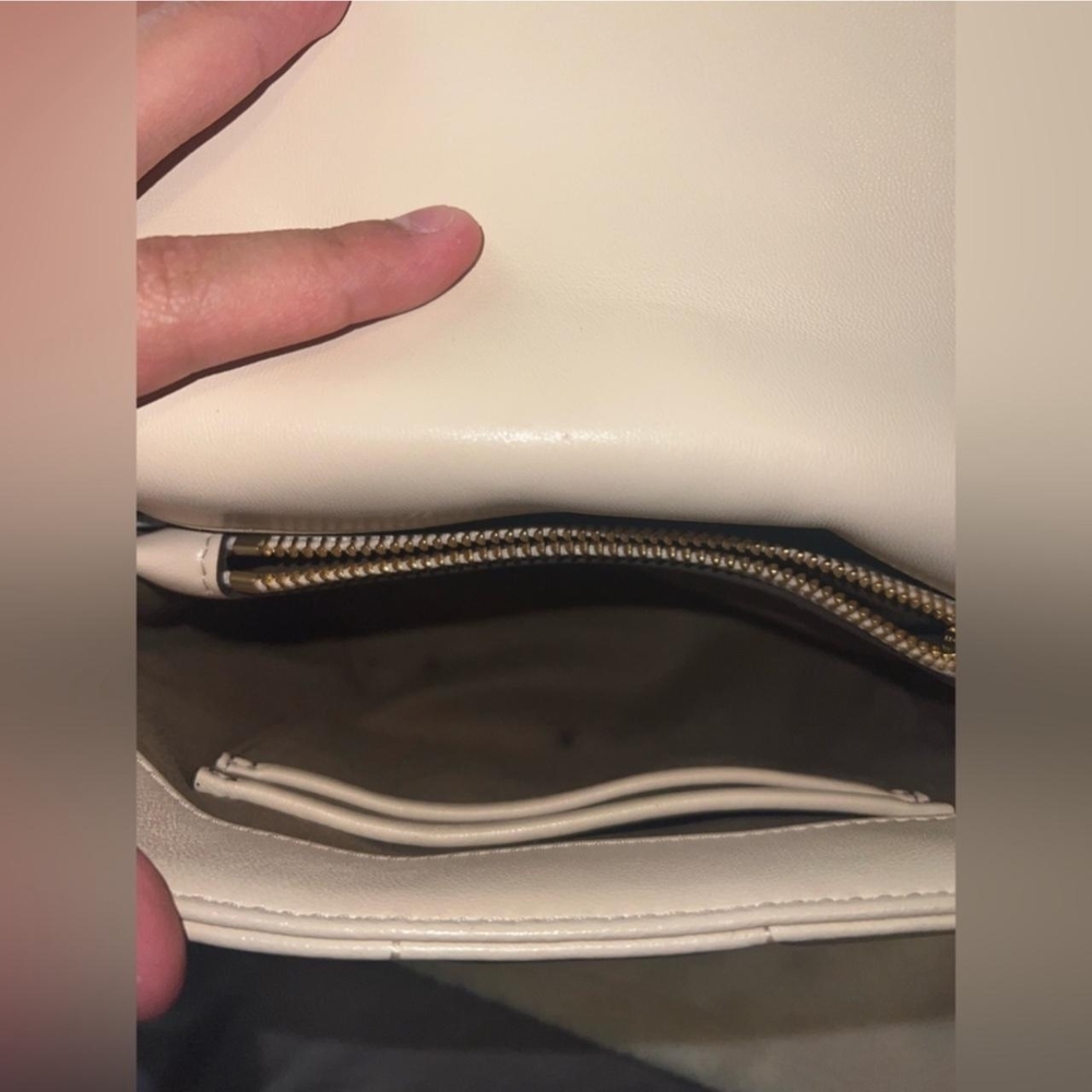 Tory Burch Cream Satchel with Gold Accents - Picture 3 of 5